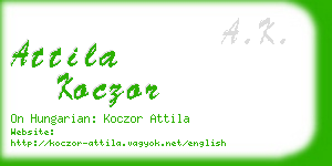 attila koczor business card